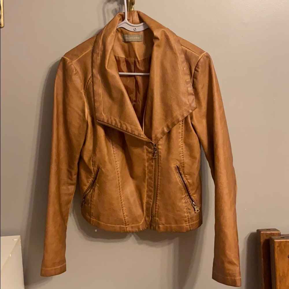 NEVER WORN Bagatelle Faux Leather Moto Jacket